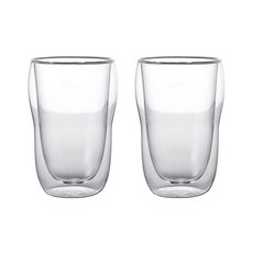 CASA MUUTTI 10X10 耐熱雙層玻璃杯 330ml, 透明, 2個