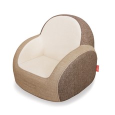 Dwinguler 孩童拼色單人沙發椅, 木棕色