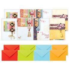 From&To 韓式拼布卡片 + 信封 4款組合 T1043q1234, 混色, 16入