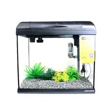 LEECOM LED魚缸 XP-360+魚缸裝飾仿真植物, 黑色