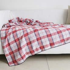 CASA VERDE 格子雙層紗毯 + 收納袋套組