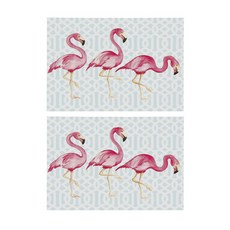 저스틴 플라밍고 컬러 테이블매트 2p, 데일리, 45 x 30 cm
