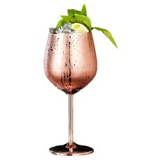 玫瑰金不鏽鋼紅酒杯, 520ml, 1個