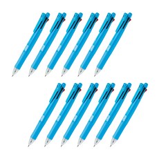 ZEBRA 斑馬牌 Bolsha Clip-On Multi F 4+1 B4SA1 圓珠筆 0.7mm + Sharp 0.5mm, 藍色, 12件