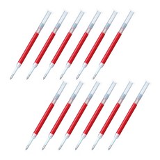 Pentel 飛龍文具 中性筆 EnerGel Permanent 替芯 LRP7-B 0.7mm, 紅色, 12入, 12個