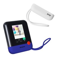 폴라로이드 팝 디지털 즉석카메라 Blue + Cover With Strap White 패키지, 1세트