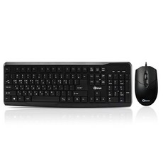 QSENN USB 鍵盤滑鼠套裝 GP-KM2500, 鍵盤 (K2500U)、鼠標 (GP-M4500USB), 單色, 一般型