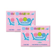 미스플러스 바스볼가루 리필 딸기우유향 멜론향 복숭아향, 4개입, 75g