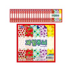 JONG IE NARA 水果圖案雙面色紙, 5 種顏色, 20套