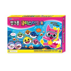 종이나라 핑크퐁 글라스아트 12p, 혼합 색상, 1세트