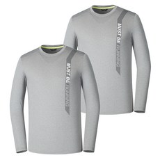 엑셀레이터 남성용 등산 라운드 긴팔 티셔츠 2p