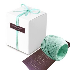 indigo shop 現代白色禮物盒2號 20入 + 拉菲草 1入 + 標籤 20入, 混合顏色, 1套