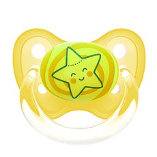 Dentistar 圖案安撫奶嘴, 第2階段(6~14個月), 星星款(夜光), 1個