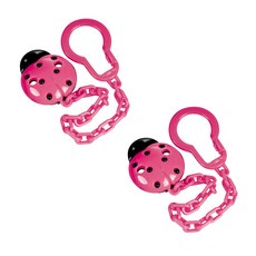 Canpol babies 安撫奶嘴掛帶, 粉色, 2條