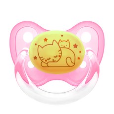 Dentistar 圖案安撫奶嘴, 第1階段(0~6個月), 睡眠小貓款(夜光), 1個