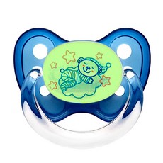 Dentistar 圖案安撫奶嘴, 第1階段(0~6個月), 睡衣小熊款(夜光), 1個