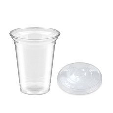 하이시스로지텍 490ml PLA 아이스컵 + 92mm 평뚜껑, 1개입, 50세트