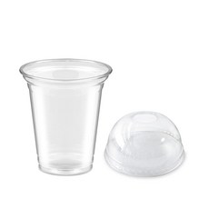 Highseurojiteu PLA冰杯 92mm 410ml+圓頂蓋, 1組, 50組, 410毫升