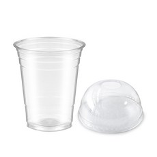 하이시스로지텍 PLA 아이스컵+ 98mm 돔뚜껑, 500ml, 100개, 1세트