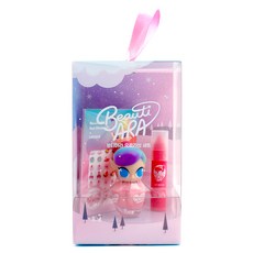 Beauti ARA 極光城堡孩童美甲+唇筆套組, 貼紙指甲+唇筆+指甲貼, 1套