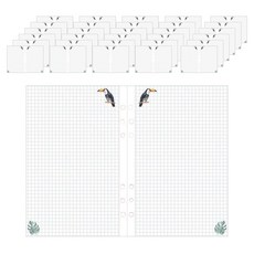 BIGDREAM 咕咕嘎嘎 6孔活頁本 圖案內頁 方格筆記本, 20張