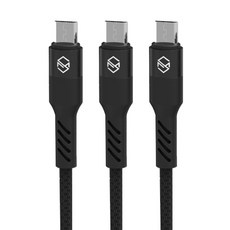 SINJIMORU 繩索 Micro 5-pin 高速充電線 2m, 黑色, 3個