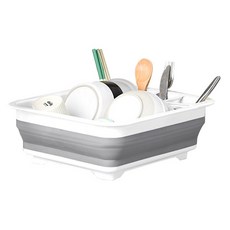 ARTWIRE 折疊式單層餐具瀝水架, 灰色的