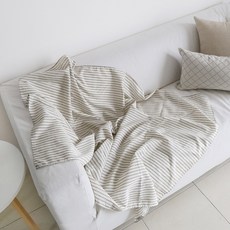 CASA VERDE 條紋單層毯 + 收納袋套組