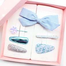 Chaney Bonbong Sky Gingham Vivian 髮夾套裝