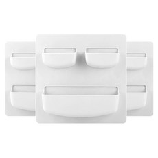 Market Pio 廚房多功能壁掛式儲物盒, 淺灰色A型, 3片