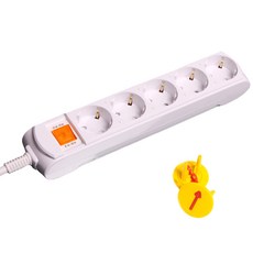 Gs&tap 接地型延長線 5孔 GS-C16A5 + 安全蓋 2入 隨機出貨, 3.5m, 單一顏色, 1套