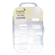 Lupine Nail C曲線尖人造指甲, 透明, 100入
