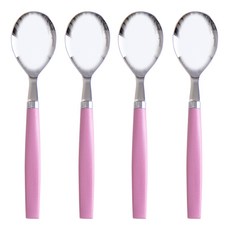 RAONNURI Perfect Grip孩童湯匙, 粉色, 4支