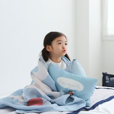 보웰 보니멀즈 풍기인견 여름 낮잠 유아동 이불베개 세트, 리오