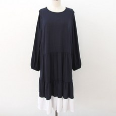 BONBONSTORY 孕婦拼色連身蛋糕裙