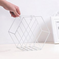 Justin六角鐵製多功能置物架 白色, 1個