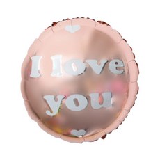 TOCTOC I LOVE YOU 圓形氣球, 嬰兒粉, 20入