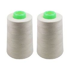 時尚亮點棉縫紉線 30S/3 2捆, 白色, 2500米