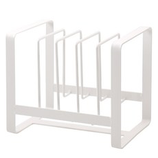 5隔層盤子收納架, 白色的