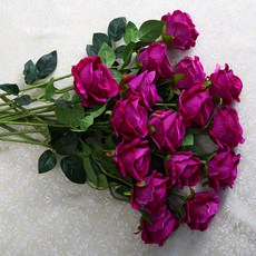 人造玫瑰花, 紫色, 6入