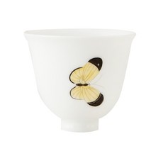 Radeuk jdz-thhb-002 Jeong Deuk Jin茶杯 黃色蝴蝶茶杯, 混色, 1個