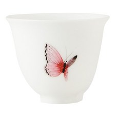 Radeuk jdz-tfhb-001 Jeongdeokjin茶杯 粉色蝴蝶茶杯, 混色, 1個