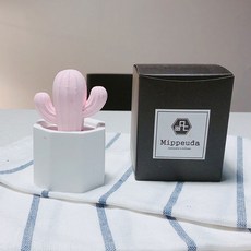 미쁘다 육각선인장 석고방향제 핑크 + 망사주머니 랜덤 발송, 헤스페리데스