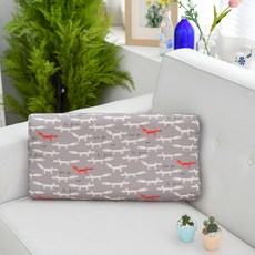 BLEDIK HOME 孩童可水洗乳膠枕+印花枕頭套, 灰色