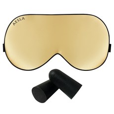 Athla Silk睡眠眼罩 高級+耳塞 香檳金, 1套