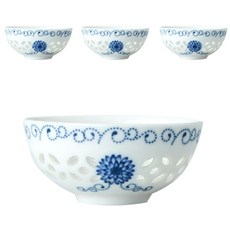 Ward Mall晶瑩香洋花陶瓷茶杯 小, 混色, 4件