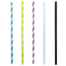 투고팩 단단한 종이빨대 6 x 197 mm 5종 x 200p, 1세트
