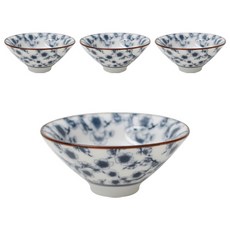 Wardmall桃花日式陶瓷茶杯 小, 混色, 4件