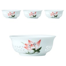 Ward Mall 永隆花花瓷茶杯架, 混色, 4件