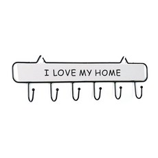 J.owl Love My Home 鋼製6格衣架, 白色, 1個